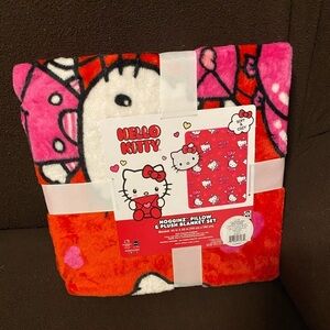 Hello kitty valentines Cupid travel throw blanket